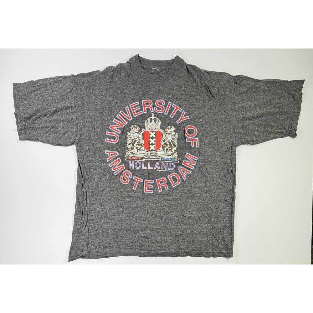 University of Amsterdam Holland Crest T Shirt Netherlands Travel Euro Graphic